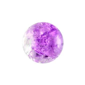 Glasperle in Kristalloptik, 8mm, rund, lila-transparent lila-transparent