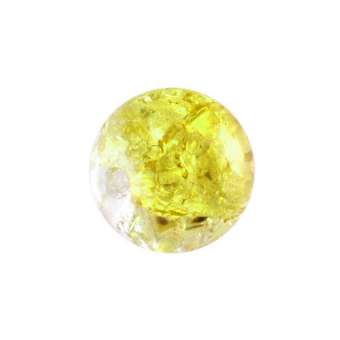 Glasperle in Kristalloptik, 8mm, rund, gelb-transparent gelb-transparent