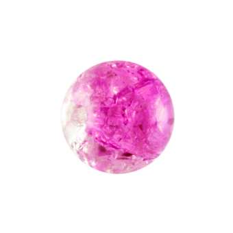 Glasperle in Kristalloptik, 8mm, rund, pink-transparent pink-transparent