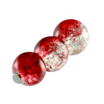 Glasperle in Kristalloptik, 6mm, rund, rot-transparent rot-transparent