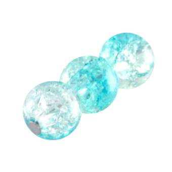 Glasperle in Kristalloptik, 6mm, rund, hellblau-transparent hellblau-transparent