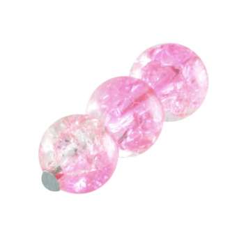 Glasperle in Kristalloptik, 6mm, rund, rosa-transparent rosa-transparent