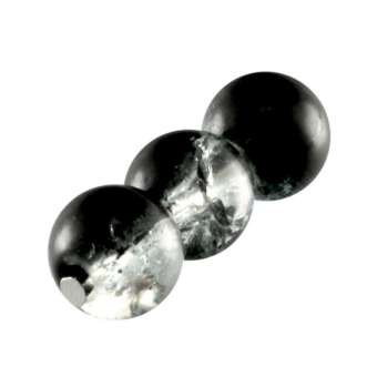 Glasperle in Kristalloptik, 6mm, rund, schwarz-transparent schwarz-transparent