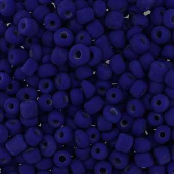 Rocailles, 50g, rund, 4mm, blau frost blau frost