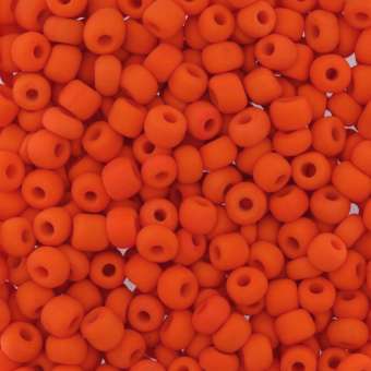 Rocailles, 50g, rund, 4mm, orange frost orange frost