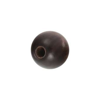 Holzperle, (5 Stück), (Tiger Ebony Wood / Ebenholz), 4mm, rund, dunkelbraun Tiger Ebony Wood / Ebenholz, dunkelbraun