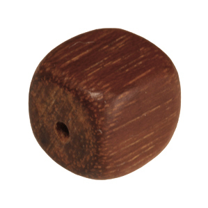 Holzperle (Madre De Cacao), 8mm, Würfel, mittelbraun Madre De Cacao, mittelbraun