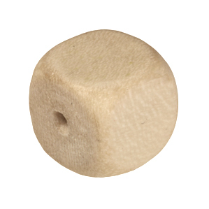 Holzperle (White Wood), 8mm, Würfel, eierschalen weiß White Wood, eierschalen weiss