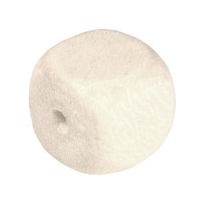 Holzperle (bleached Wood), 8mm, Würfel, natur-weiß bleached Wood, naturweiss