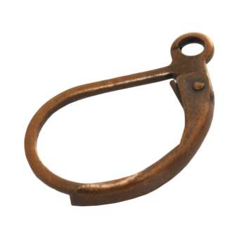 Ohrhaken, 22X17mm, asymmetrisch, kupferfarben kupferfarben
