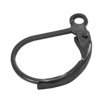 Ohrhaken, 22X17mm, asymmetrisch, dunkel silberfarben dunkel silberfarben