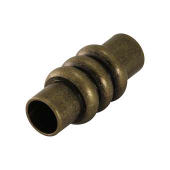 Magnetverschluss, 18X9mm, Loch-Ø 4mm, Metall, bronzefarben bronzefarben, Loch-Ø 6mm