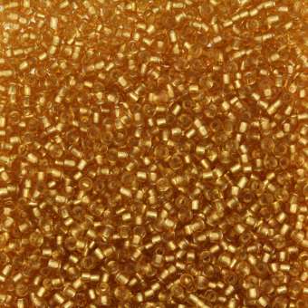 Rocailles, 50g, rund, 1,5mm, goldfarben silverline goldfarben silverline