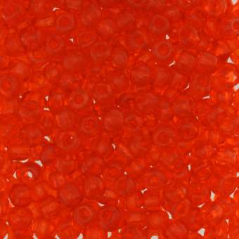 Rocailles, 50g, rund, 4mm, orange transparent orange transparent