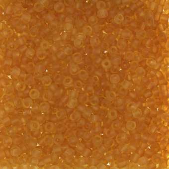 Rocailles, 50g, rund, 2mm, honigfarben transparent honigfarben transparent