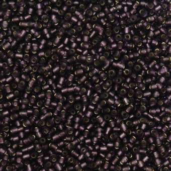 Rocailles, 50g, rund, 1,5mm, lila farben silverline lila farben silverline