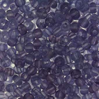 Rocailles, 50g, rund, 4mm, violett transparent violett transparent
