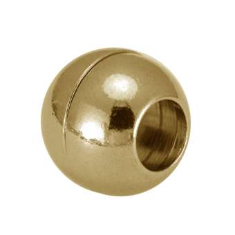 Magnetverschluss, 13X13mm, Loch-Ø 6mm, Metall, goldfarben goldfarben