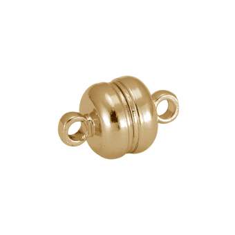 Magnetverschluss, 13X8mm, Loch-Ø 1mm, Metall, goldfarben 
