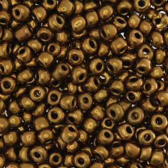Rocailles, 50g, rund, 4mm, kupfer metallic kupfer metallic