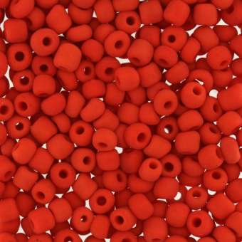 Rocailles, 50g, rund, 4mm, orange frost orange frost