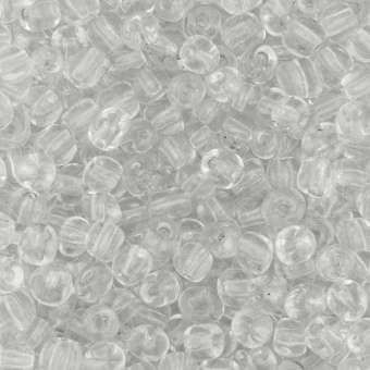 Rocailles, 50g, rund, 4mm, transparent transparent
