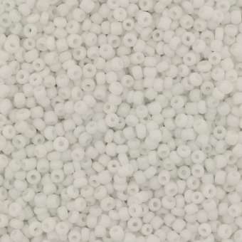 Rocailles, 50g, rund, 1,5mm, weiß opal weiß opal