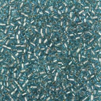 Rocailles, 50g, rund, 2mm, mint-türkis silverline mint-türkis silverline