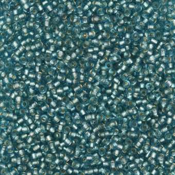Rocailles, 50g, rund, 1,5mm, mint-türkis silverline mint-türkis silverline