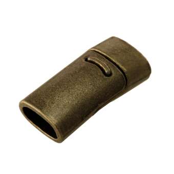 Magnetverschluss, 26X13mm, Loch-Ø 10X5mm (oval), bronzefarben bronzefarben