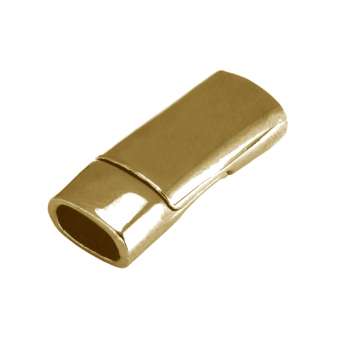 Magnetverschluss, 26X8mm, Loch-Ø 6X3mm (oval), goldfarben 