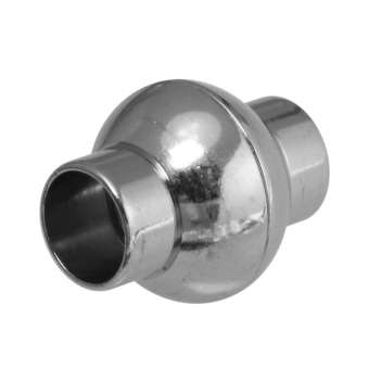 Magnetverschluss, 14X11mm, Loch-Ø 5mm, Metall, silberfarben silberfarben