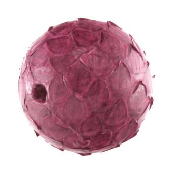 Perle aus Leder, 16mm, rund, pink pink