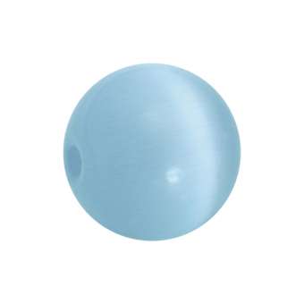 Katzenauge-Perle, 10mm, rund, hellblau hellblau