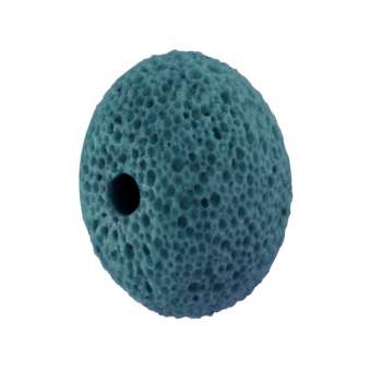 Lavaperlen, 14X10 mm, safitfürkis safirtürkis