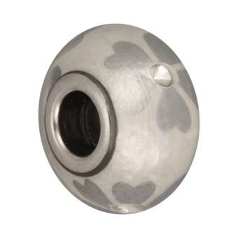 Großlochperle mit Strass, 16X9mm, eierschalen weiß eierschalen weiß