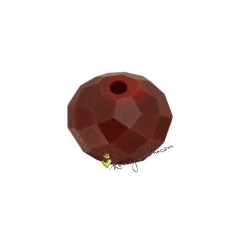 Glasschliffperle (glasiert), briolette, 8X6mm, dunkelbraun dunkelbraun