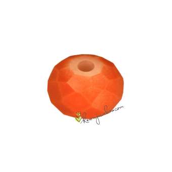 Glasschliffperle, briolette, 8X6mm, neon orange neon orange