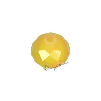 Glasschliffperle (glasiert), briolette, 6X4mm, honigfarben honigfarben