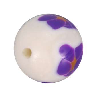 Fimoperle, 11mm, rund, weiß 