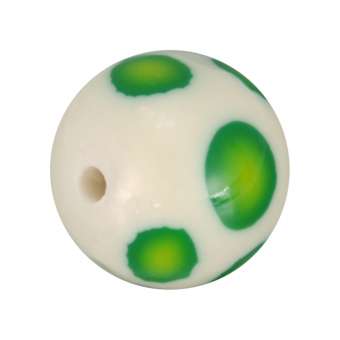Fimoperle, 11mm, rund, weiß 