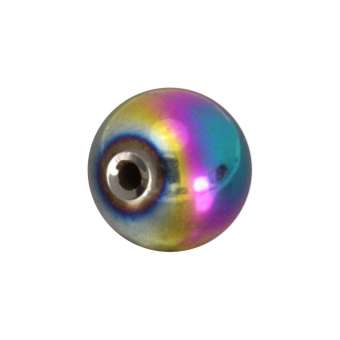 Hematit Perle, 6mm, dunkel violett metallic (irrisierend) 