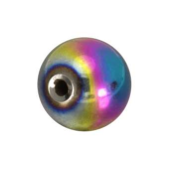 Hematit Perle, 8mm, dunkel violett metallic (irrisierend) 