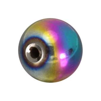 Hematit Perle, 10mm, dunkel violett metallic (irrisierend) 