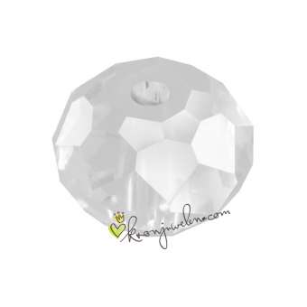 Glasschliffperle, briolette, 10X7mm, transparent transparent