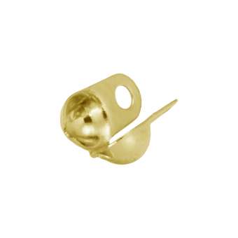 Kalotte (10 Stück), 3,2X5mm, Metall, goldfarben 