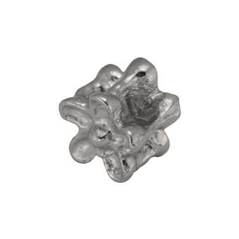 Metallperle (Blüte), 8X7mm, silberfarben 