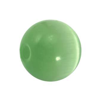 Katzenauge-Perle, 10mm, rund, hellgrün hellgrün