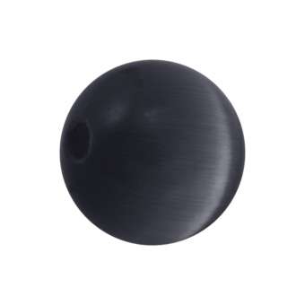 Katzenauge-Perle, 10mm, rund, schwarz schwarz