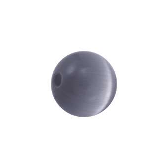 Katzenauge-Perle, 6mm, rund, grau grau